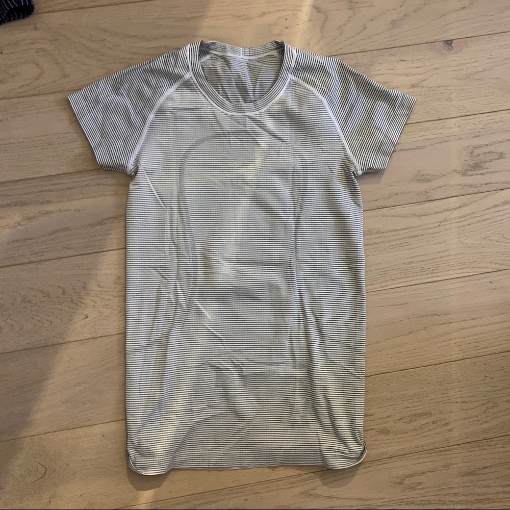 Lululemon Striped Swiftly Tech Tee